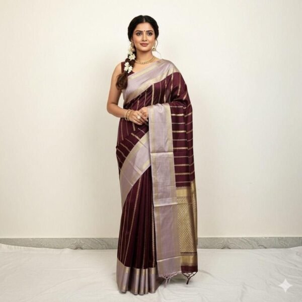 Banarasi semi katan silk saree